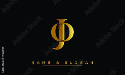 JO,  OJ,  J,  O   Abstract Letters Logo Monogram