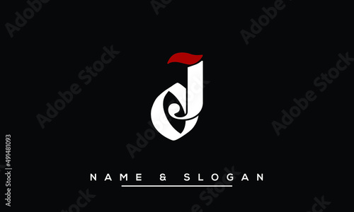 JO,  OJ,  J,  O   Abstract Letters Logo Monogram