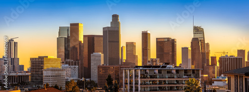 panoramic view at los angeles during sunset © frank peters