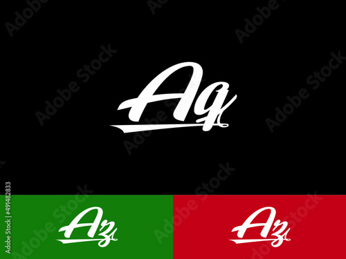 Handwriting AQ Logo Letter Vector, Signature Aq qa Fashion Company Logo Icon Design