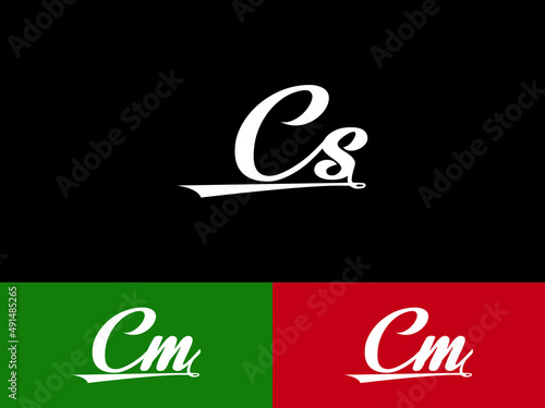 Art CS or sc Alphabet Letter Logo, Signature cs Logo Design For all kind of use