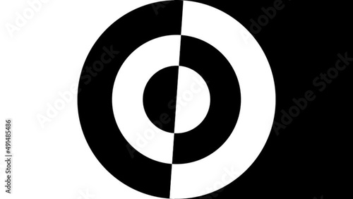 Motion trendy graphic. Geometric dynamic banner. Seamless looping. Footage with decorative mobile form, abstract simple shape. Animated icon. Animation for modern web design, websites, social networks