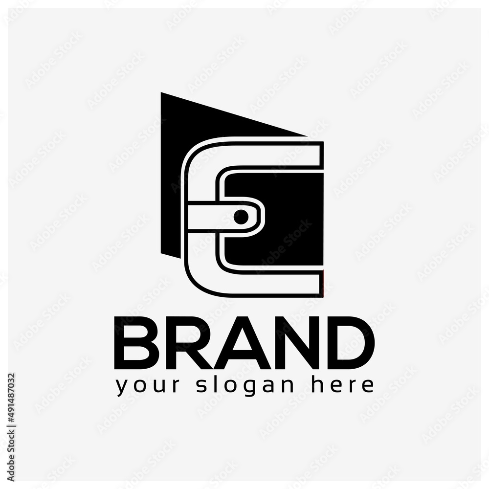 E wallet logo vector. Flat design. Vector Illustration on white background. E wallet logo vector. Flat design. Vector Illustration on white background.