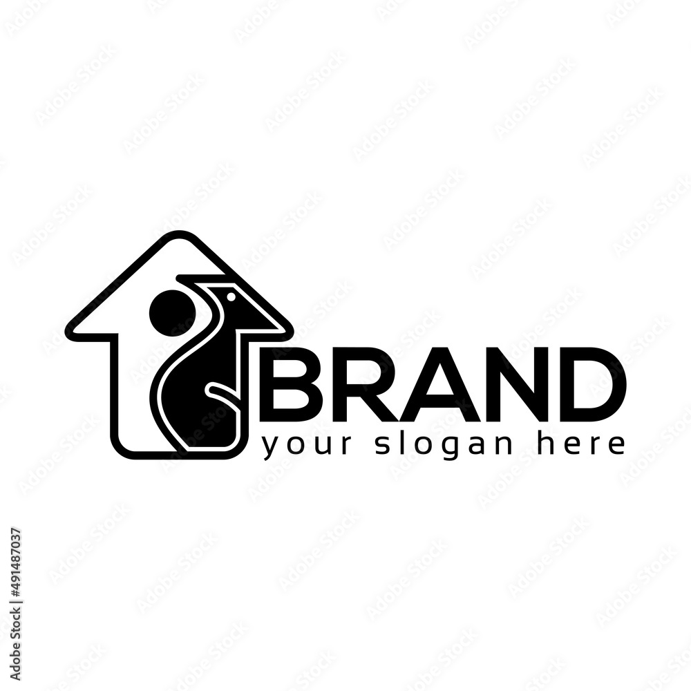 Bird house logo vector. Flat design. Vector Illustration on white background. Bird house logo vector. Flat design. Vector Illustration on white background.