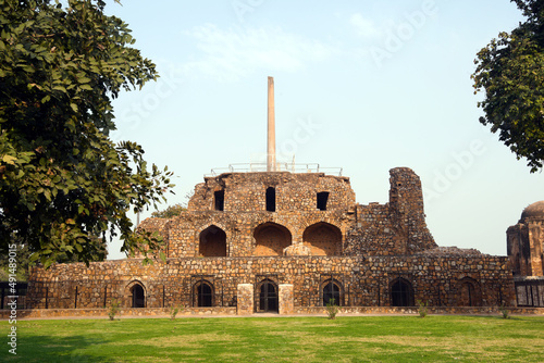 Ruins at Firoz Shah Kotla Fort in New Delhi, which was the citadel of Firoz Shah Tughlaq, the ruler of Delhi Sultanate during 1351-88.