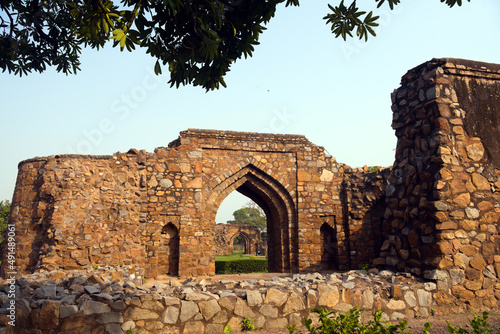 Ruins at Firoz Shah Kotla Fort in New Delhi, which was the citadel of Firoz Shah Tughlaq, the ruler of Delhi Sultanate during 1351-88.