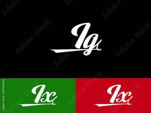 Abstract IQ Signature Logo Image, Signature Iq qi Letter Logo Background for company
