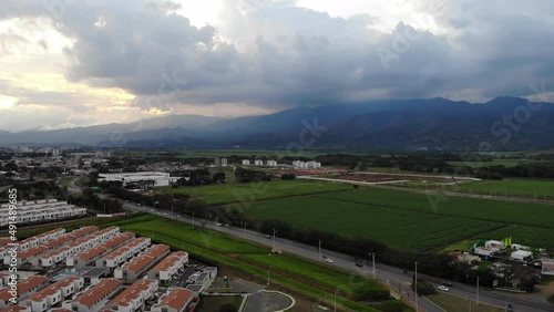 Jamundi, Valle del Cauca, Colombia aerial view.