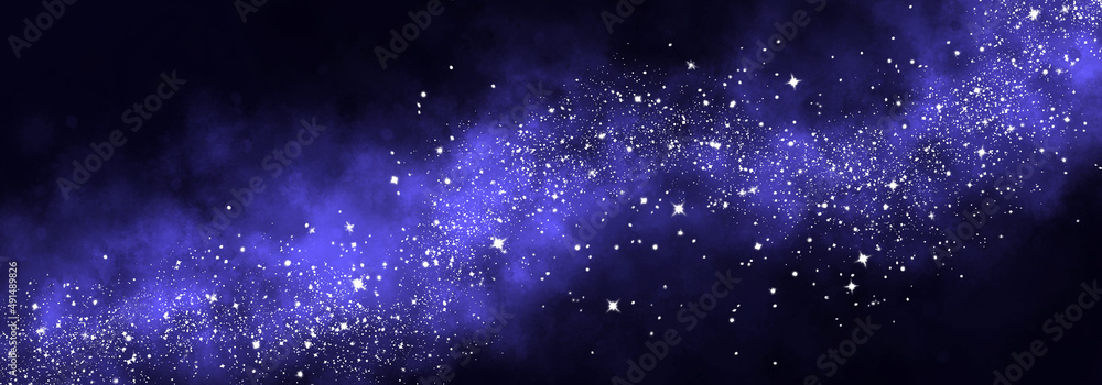 Obraz premium Space background with realistic nebula and lots of shining stars. Infinite universe and starry night. Colorful cosmos with stardust and the Milky Way. 