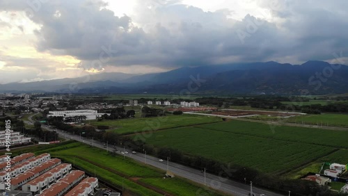 Jamundi, Valle del Cauca, Colombia aerial view.