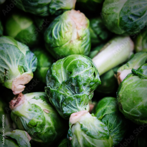 Green Brussels Sprouts Close-up