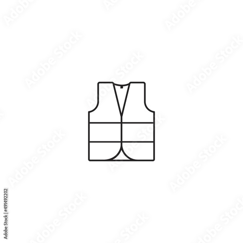 construction worker vest icon.