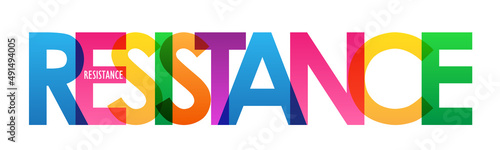 RESISTANCE colorful vector typography banner