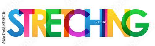 STRETCHING colorful vector typography banner