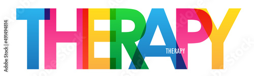 THERAPY colorful vector typography banner