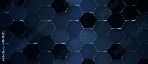 Abstract seamless modern and creative hexagon background. Creative and decorative modern technological hexagon pattern background for any design, technology and communication related works.