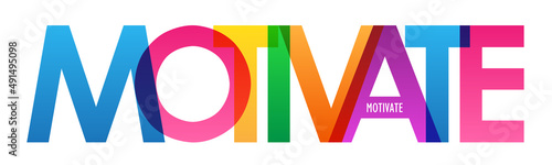 MOTIVATE colorful vector typography banner