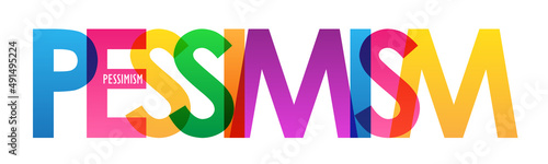 PESSIMISM colorful vector typography banner