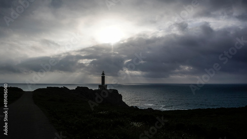 Wallpaper Mural LIGHTHOUSE ON THE COAST OF GALICIA ON A CLOUDY DAY Torontodigital.ca