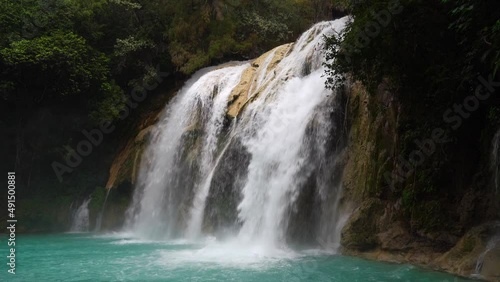 El Chiflon Cascade Waterfall Wing of Angel in Mexico photo