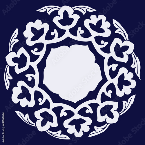 Uzbek national cotton ornament, ethnic stock vector photo