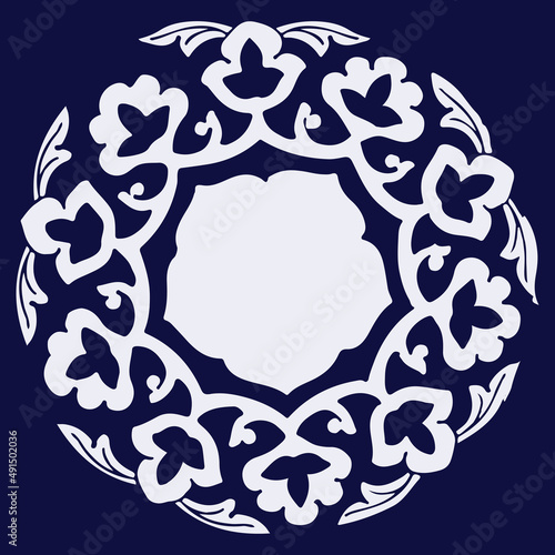 Uzbek national cotton ornament, ethnic stock vector