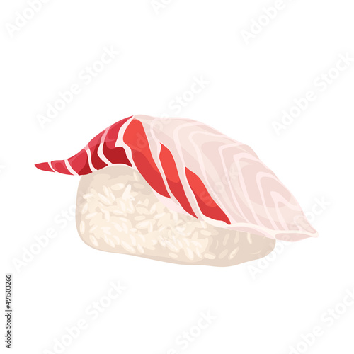 Sushi flat vector illustration