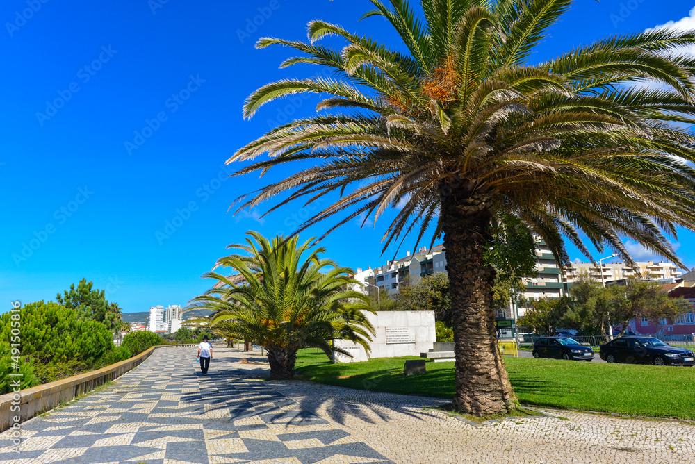 Strandpromenade in Figueira da Foz, Portugal 