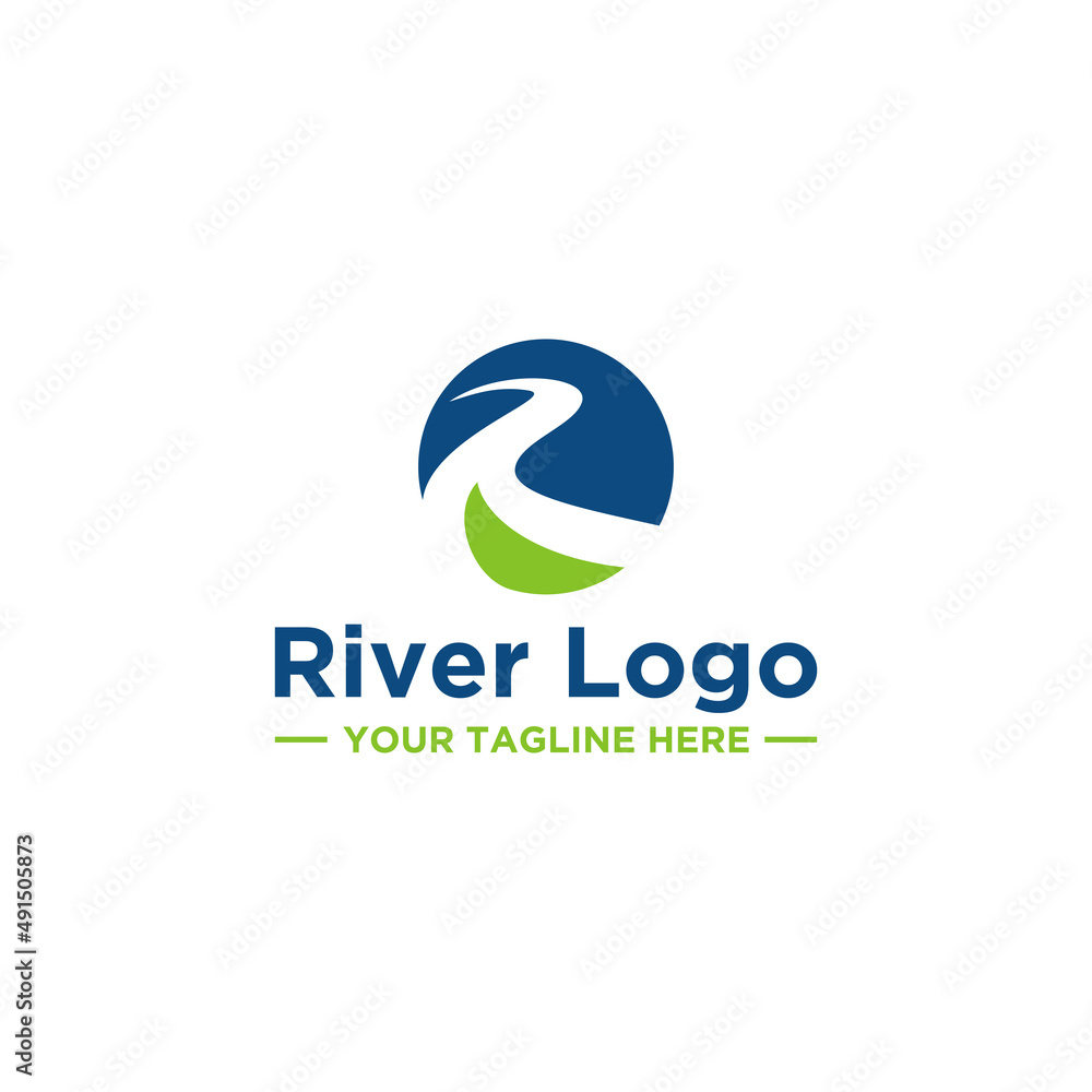 R River Logo Design R River Logo Design