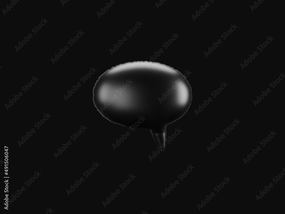 Obraz premium Pure Black Speech Bubble