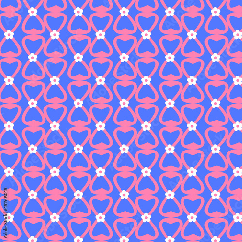 red pattern on a blue background.infinite fill