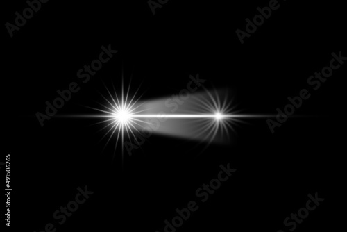 sun brust lens flare isolated