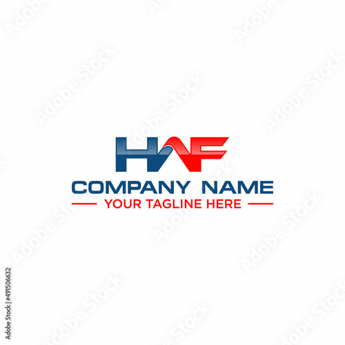 HAF Initial Modern Logo Design 
