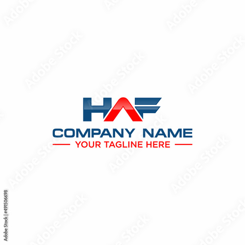 HAF Initial Modern Logo Design 