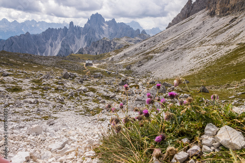 Mountain trail Tre Cime di Lavaredo in Dolomites in Italy © tmag