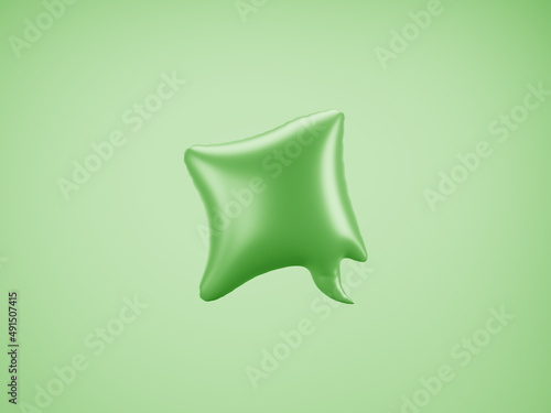 Green Speech Balloon 3D 