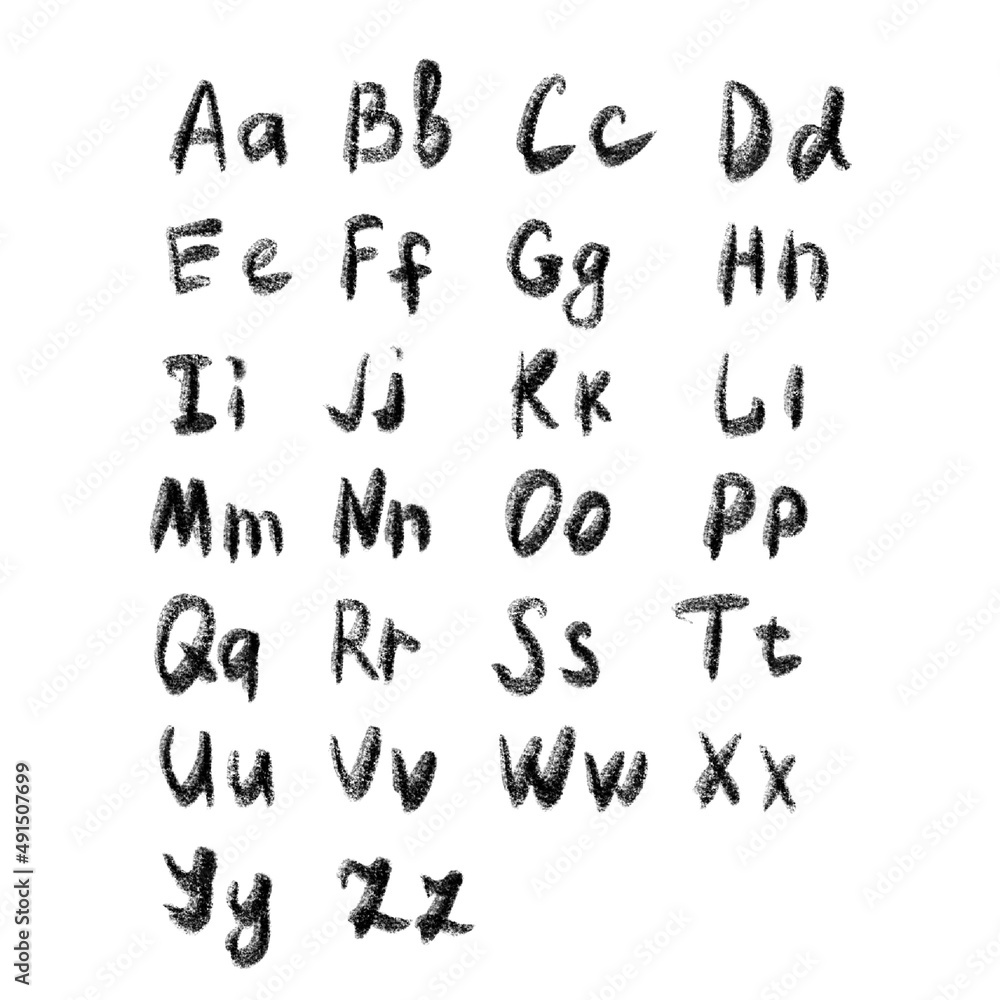 hand drawn alphabet