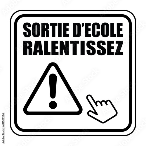 Logo sortie d'école ralentissez.