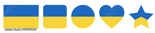 Free Download Icons national Flag of Ukraine, vector graphics Isolated on white background. - GFXLoad