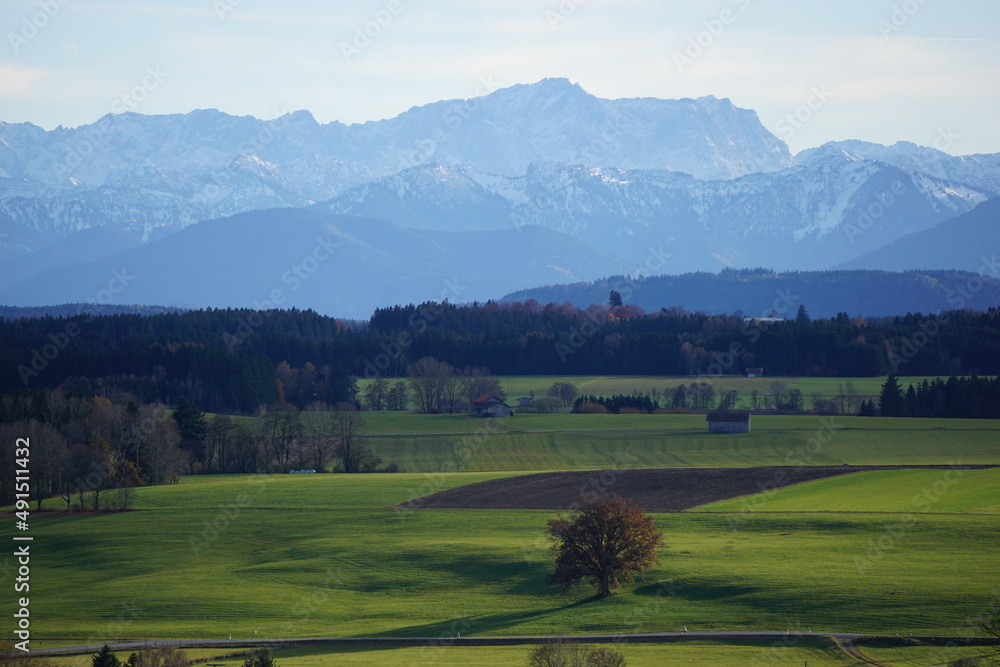 Alpenpanorama mit Zugspitze