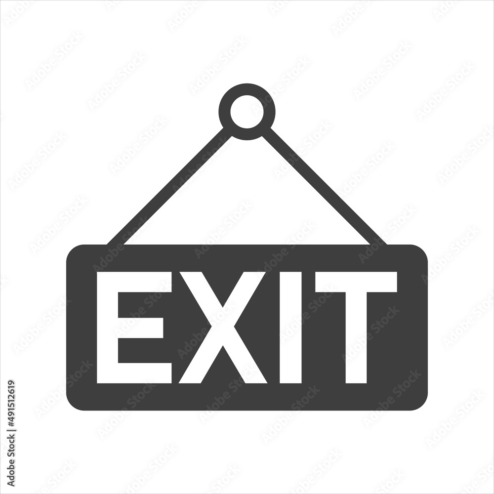 Gray exit sign on white background. EPS 10 Gray exit sign on white background. EPS 10