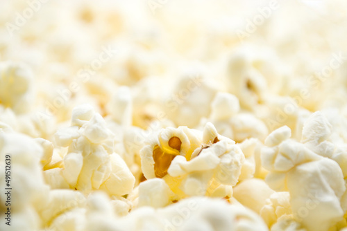 popcorn texture at close up