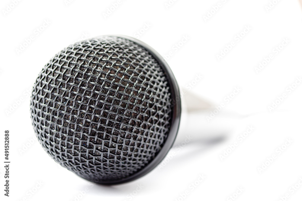 microphone on isolated white background
