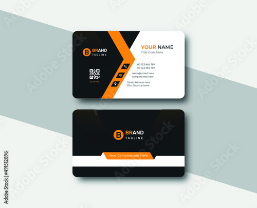 professional modern minimal business card design template
