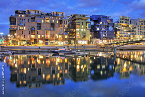 Residential buildings in La Confluence, Lyon, France photo