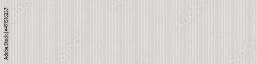 Seamless French country kitchen stripe fabric pattern print. Grey white vertical striped background. Batik dye provence style rustic woven cottagecore textile. 