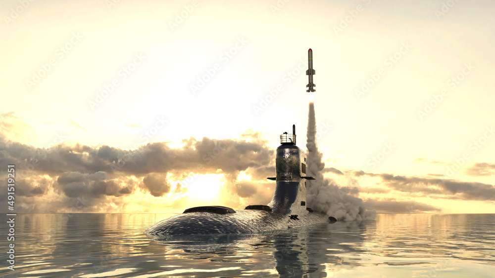 Fototapeta premium 弾道ミサイル潜水艦