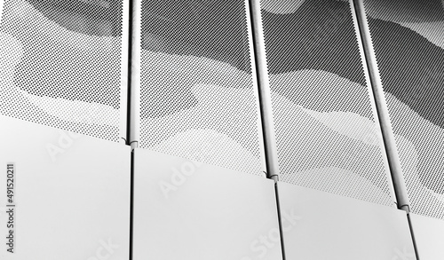 Obraz na plátne Abstract architectural detail in black and white