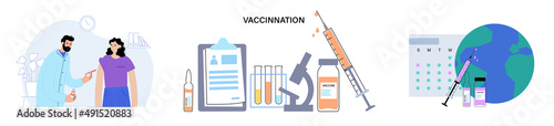 Global vaccination concept