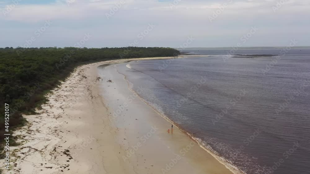 Wide aerial panorama over Jervis bay off Callala beach in Australia as 4k.
Wide aerial panorama over Jervis bay off Callala beach in Australia as 4k.